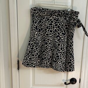 Merona Black and Cream A-Line Skirt